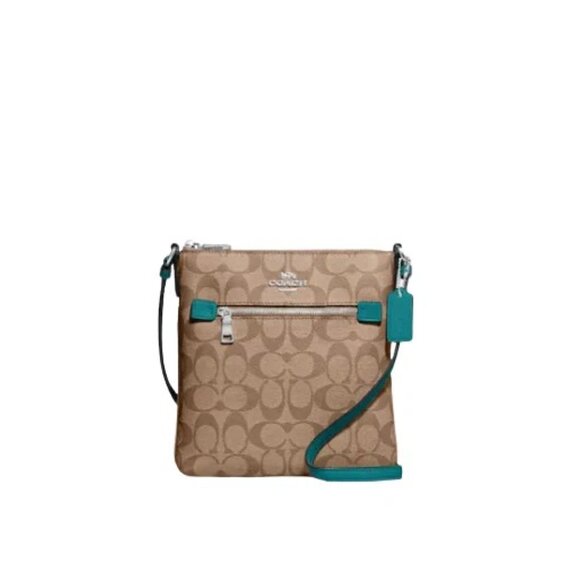 EUC Coach Mini Rowan File Bag In Signature Canvas - Picture 1 of 11